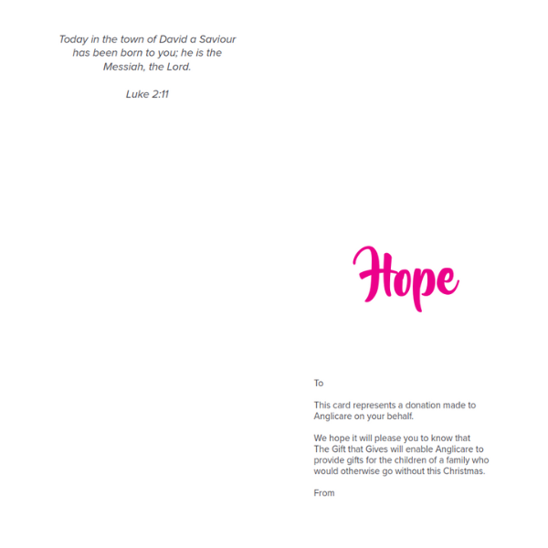 Gold - Gift of Hope - $75.00